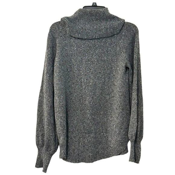 Tahari Women's Size S (Oversized) Cowl Neck Sweater, Grey, Long Sleeve #N1431 - Picture 2 of 6